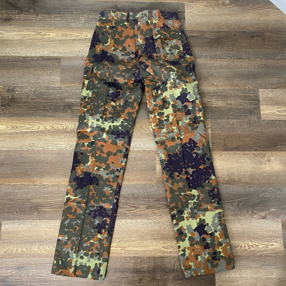 Camo Pants EU 50 LONG (32x35.5) Green Brown Surplus Austrian Airforce Flecktarn - Picture 2 of 16